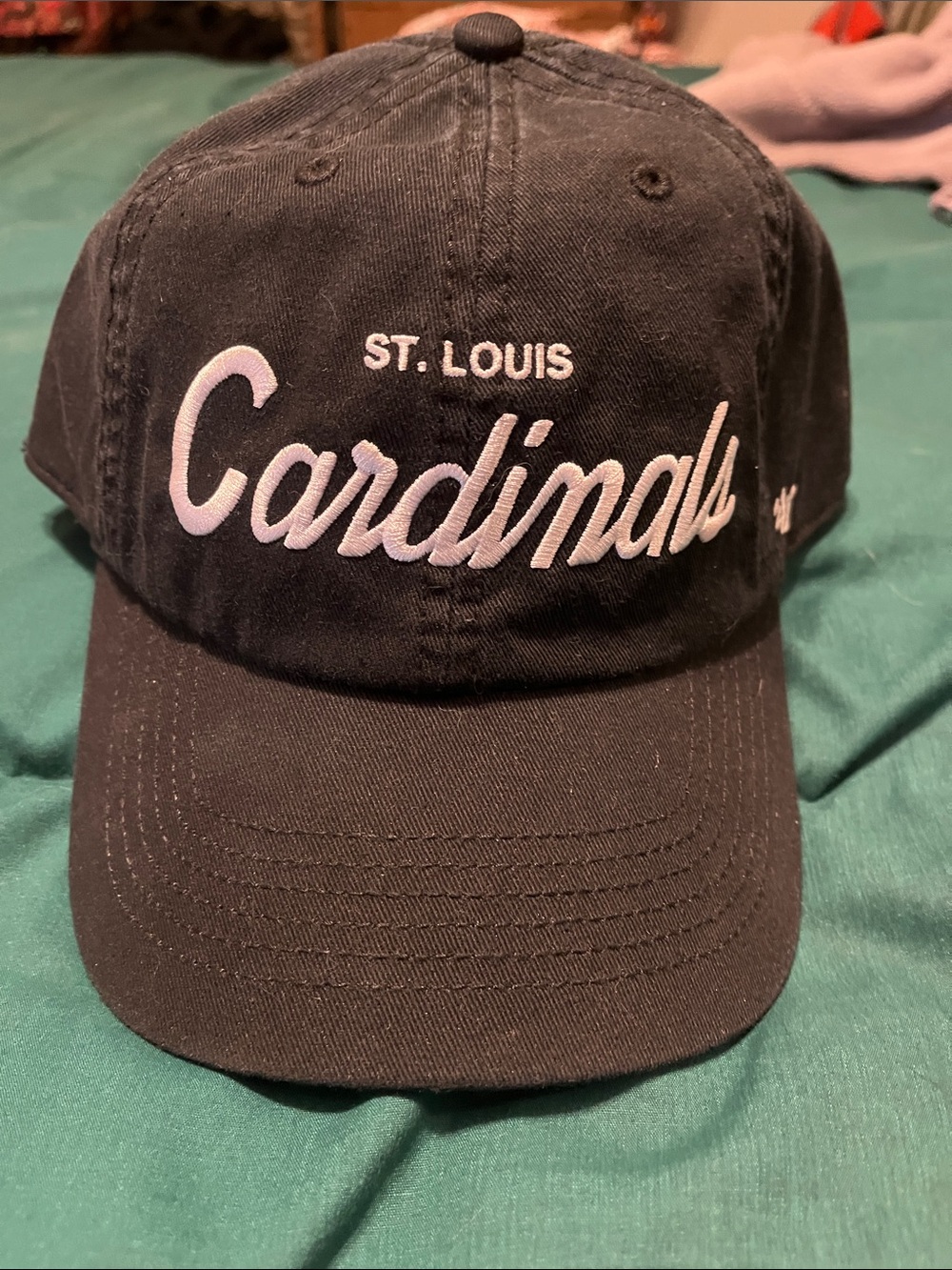 St. Louis Cardinals Black Script Baseball Cap